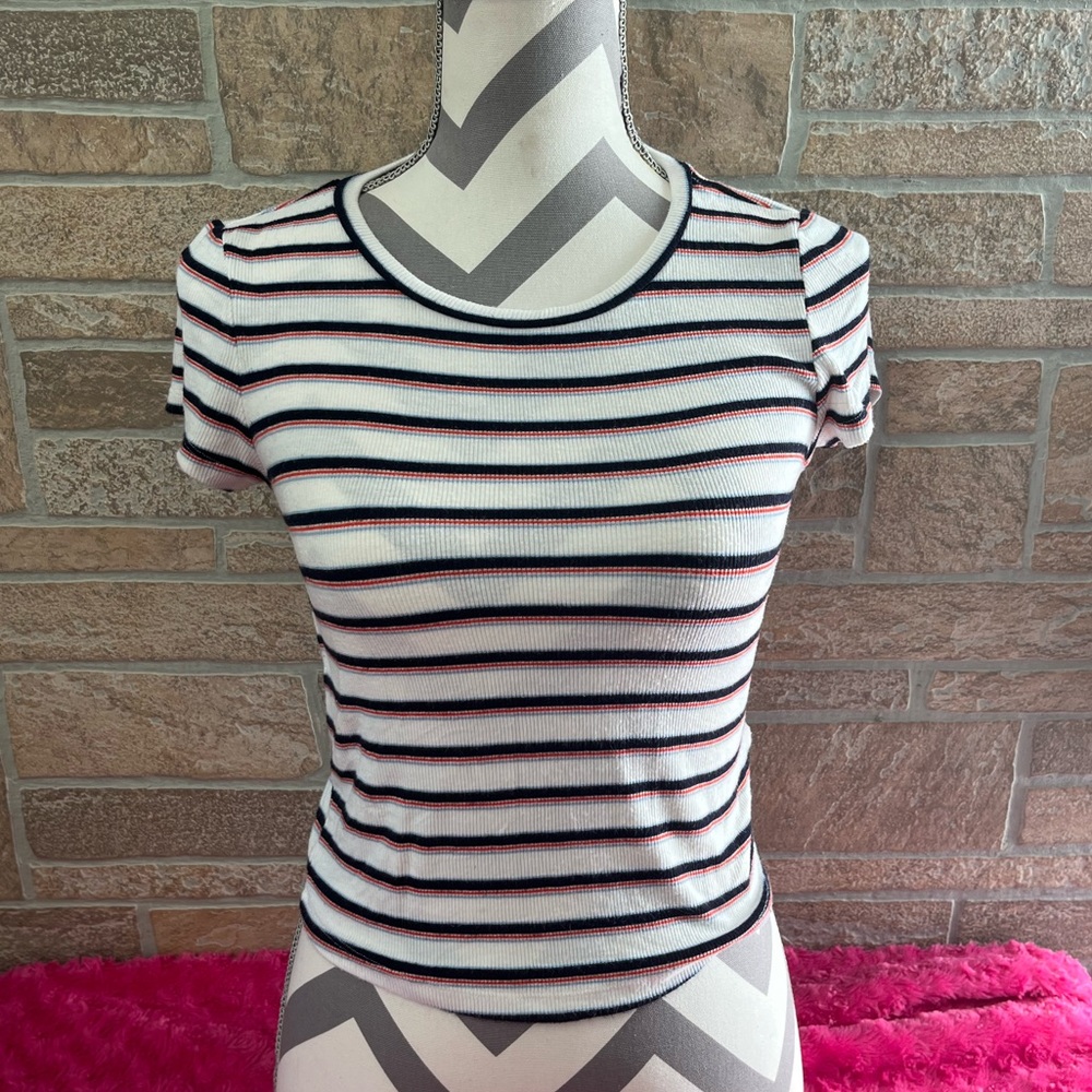 Garage Stripped Crop Top